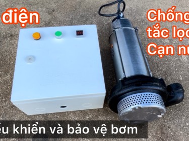 Tủ điện điều khiển và bảo vệ máy bơm nước chạy điện 1 pha trong hệ thống tưới béc tự động
