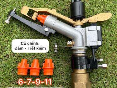 Béc BT22 - béc tưới phun mưa 2 tia gắn ống 34 chạy bơm từ 750w