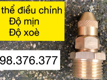 Béc phun sương có thể điều chỉnh tia, độ xòe, bán kính phun và lưu lượng nước