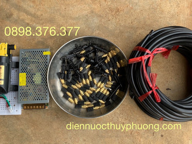 Bộ phun sương làm mát mái tôn 100m2