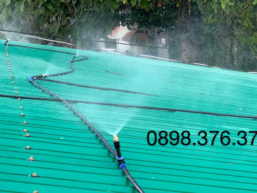 Bộ phun sương làm mát mái tôn 100m2
