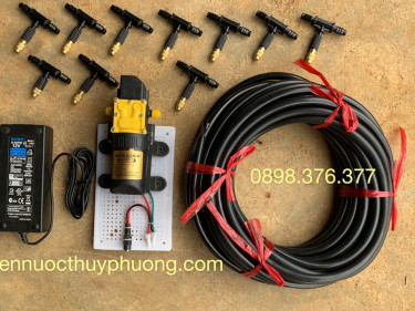 Bộ phun sương làm mát mái tôn diện tích dưới 50 m2