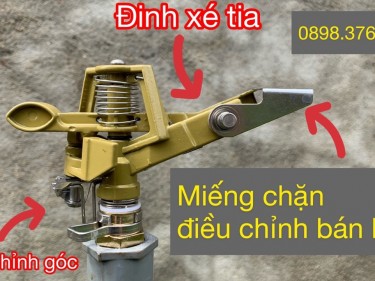 Béc X817 - Béc tưới phun mưa bằng đồng bán kính 8 mét có thể điều chỉnh bán kính tưới